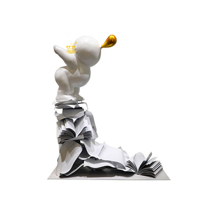 Estatua de deportista extremo, diseño abstracto Popular para decoración de paisaje de calle, abstractos, estatua de esquiador de fibra de vidrio, artesanías de resina - Product Image 5