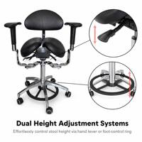 Chaise ergonomique à selle fendue pour dentiste, tabouret d'opérateur de microscope avec accoudoirs et dossier réglables pour clinique et hôpital