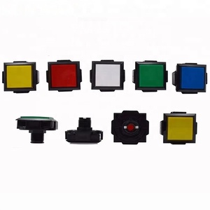 Bouton carré LED de 60 mm, bouton poussoir pour machine de jeu d'arcade - Product Image 1