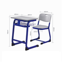 Meubles scolaires, ensemble bureau et chaise pour un seul élève, hauteur réglable, bureau et chaise pour enfants, collège