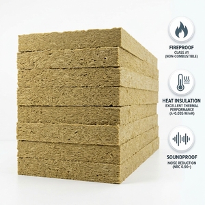 Panneaux de laine de roche minérale en gros d'usine, haute densité, ignifuges, pour l'<span class=keywords><strong>isolation</strong></span> des murs extérieurs - Product Image 1