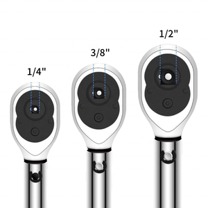 Jeu de clés dynamométriques multifonctions 32 pièces 1/2 pouce 20-210 Nm, 3/8 pouce 10-60 Nm, 1/4 pouce 5-25 Nm, outil de démontage de pneus, outils auto, boîte en fer - Product Image 2