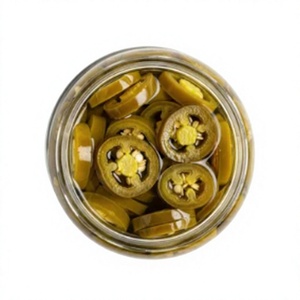 พริกฮาลาปปิโนสีเขียวหั่นชิ้นในน้ำเกลือ ผักดองแบบเผ็ดในขวดโหล - Product Image 2