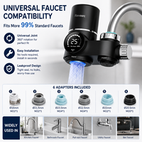 Nouveau robinet intelligent de cuisine, purificateur d'eau UV, filtre à eau au chlore, cartouche filtrante manuelle en plastique, haute efficacité, écologique, pour la maison