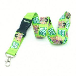 Porte-cartes d'identité en jacquard orange et bambou, avec strass et cordon tressé pour badge, par Golden Supplier - Product Image 4