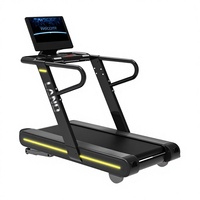 Tapis roulant commercial multifonctionnel avec écran tactile intelligent, surveillance de la fréquence cardiaque, pour usage en salle de sport, par un entraîneur personnel ou en studio, tapis roulant électrique