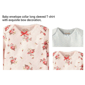 100% coton bio smocké bébé pantalon ensemble coton pyjama short ensemble bébé col rond manches T-<span class=keywords><strong>shirt</strong></span> 2 pièces ensemble - Product Image 3