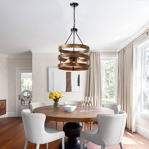 Candelabro Vintage colgante Industrial Isla <span class=keywords><strong>de</strong></span> cocina Antiguo Rústico Granja Luces colgantes <span class=keywords><strong>de</strong></span> <span class=keywords><strong>madera</strong></span> - Product Image 3