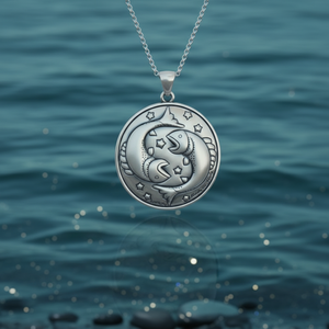 Colgante y Amuleto Fino BLAZON ZODIAC PIESCES de 30 mm de Diámetro - Product Image 3