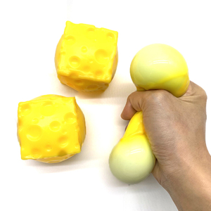 TPR Yellow Cheese Shape Soft <b>Squeeze</b> Stress <b>Ball</b> for Desktop Anxiety Relief Office Decor Kids and Adults Promotional Gift - Product Image 5