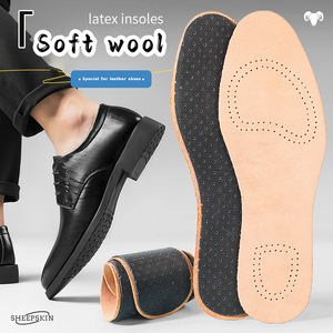 Erkek kadın spor konfor tabanlık koyun derisi uzun ayakta yumuşak deri doğal lateks ter esneklik koku geçirmez nefes - Product Image 2