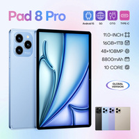 Nuevo Diseño Versión Global Pad 8 Pro 5G/4G Tablet 16GB+1TB 11 Pulgadas Procesador MTK Deca Core 1.5GHz Pantalla Capacitiva Cámara de 108MP