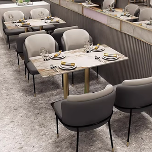 Chaises italiennes modernes à dossier double pour table à manger Tissu velours pieds en métal pour hôtels, banquets, <span class=keywords><strong>cafés</strong></span> et restaurants - Product Image 2