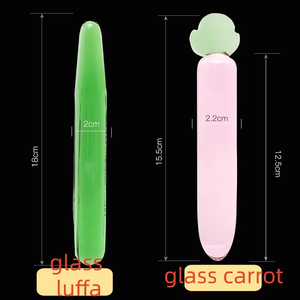 Tapón Anal Transparente de Cristal en Forma de Pene, Palo de Masaje, Dildo para Masturbación Femenina, Impermeable y Ecológico - Product Image 2