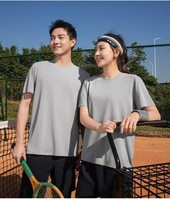 T-shirts tricotés unis pour hommes en polyester de haute qualité, respirants, décontractés et sportifs, tendance 2025 – Vente en gros