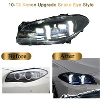 Phares HETOP F10 2014-2017, style œil de serpent bicolore, éclairage avant amélioré, LED, série 5 F18, éclairage de voiture, plug and play pour BMW