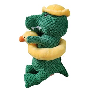 Plush Dinosaur Pet Toy With Swimming <b>Ring</b> Design For Dogs Interactive Playtime Fun Anhui Made - Product Image 5
