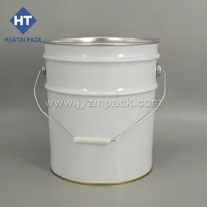 Logo personalizzato contenitore chimico in metallo latta jerry stampato secchio di latta secchio con coperchio
