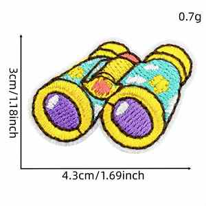 Patch thermocollant brodé à l'effigie de paysages mignons sur le thème du voyage : Soleil, Montgolfière, Arbre, Avion - Product Image 6