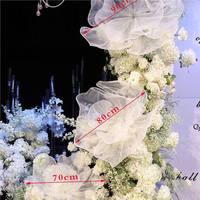 Arrangements floraux pour lieux de mariage, en poterie blanche, style champêtre pastoral, avec fleurs en tulle et perles en boîte, pour vitrines d'hôtels et banquets