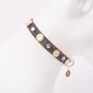 Collier pour chien et chat réglable avec strass, moderne, simple, classique, en cuir PU souple, collier de luxe pour animaux de compagnie, petite et moyenne race - Product Image 6