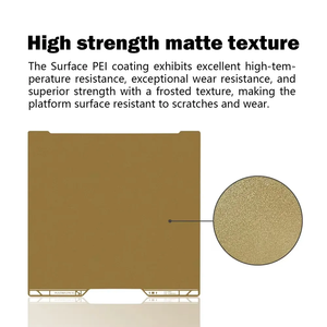 325*320mm h2d PEI bambulab linh hoạt mùa xuân thép xây dựng tấm mịn kết cấu hai mặt hổ phách màu đen tùy chỉnh khẩu hiệu logo của bạn - Product Image 3