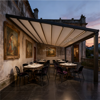 Auvent rétractable électrique de qualité supérieure, bras pliables en aluminium, télécommande, tissu PVC anti-UV, imperméable, terrasse, patios