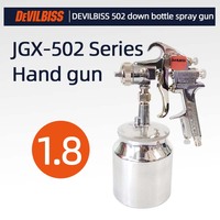Pistola pulverizadora Devilbss 502 importada, pistola pulverizadora de pintura automotriz, bote inferior de alta atomización neumática