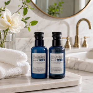 Set de Artículos de Aseo para Hotel <span class=keywords><strong>Serie</strong></span> Océano Azul, Champú, Acondicionador, Gel de Ducha, Loción para Habitaciones de Huéspedes - Product Image 4