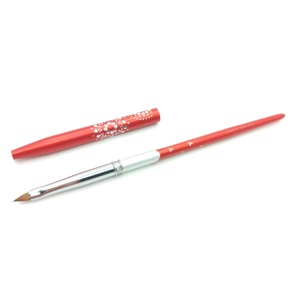 놀라운 조각 #2 레드 스파클링 도트 블링 100% Kolinsky 3D 네일 브러쉬 - Product Image 2