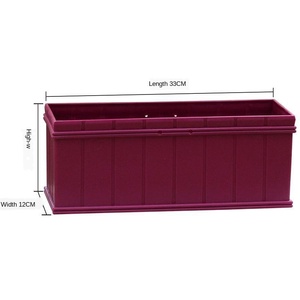 <span class=keywords><strong>Jardinera</strong></span> <span class=keywords><strong>Rectangular</strong></span> de <span class=keywords><strong>Resina</strong></span> Plástica para Flores, Suculentas y Vegetales, Diseño de Tira Larga - Product Image 1