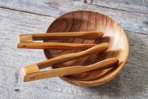 Pinzas de Madera para Cocina, Servir, Asar y Manipular Alimentos, Hechas a Mano con Madera Natural Duradera para Uso Diario - Product Image 4