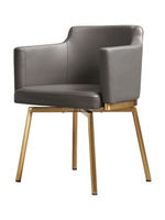 Chaise de salle à manger en cuir de bonne qualité chaises de loisirs de restaurant fauteuil souple avec pieds en métal en acier meubles de salon