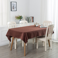 Nappe de table en jacquard au design moderne, décoration de fête ronde à crochet unique