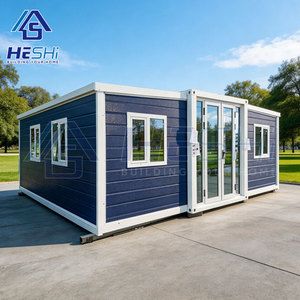 Maison conteneur préfabriquée extensible en acier de 20 pieds ou 40 pieds, 1, 2, 3, 4 ou 5 chambres, moderne, à vendre, mini-maison, villa - Product Image 1