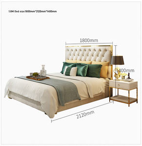 Moderna ultima moda struttura in legno <span class=keywords><strong>singolo</strong></span> doppio imbottito in pelle di lusso king Size materasso set da <span class=keywords><strong>letto</strong></span> camera da <span class=keywords><strong>letto</strong></span> mobili - Product Image 6