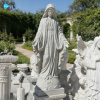 Statues religieuses catholiques féminines grandeur nature sculptées à la main pour la décoration extérieure de la maison, moules de statues de Marie en marbre à vendre