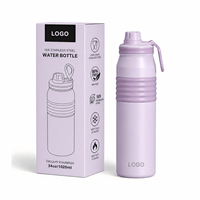 OASE Bouteille d'eau de sport en acier inoxydable à double paroi isolée sous vide de 20oz avec logo personnalisé