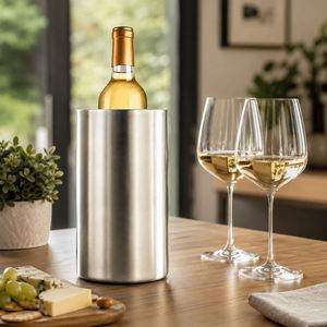 Custom Logo Party Gift 1.6L for Red Stainless Steel Double Wall Insulated Wine Chiller Bucket - Product Image 2
