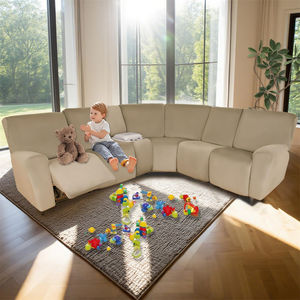 ปลอกหุ้มเก้าอี้เอนนอนสีกากีอ่อนทันสมัย ผ้ากำมะหยี่กันฝุ่น สำหรับสำนักงานและห้องนั่งเล่น ถอดซักได้ รุ่นขายดี - Product Image 6