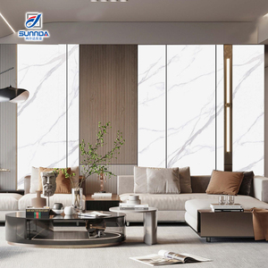 Azulejos de gran tamaño para pared y suelo, sala de estar moderna de lujo, placa de roca de losa de piedra sinterizada de porcelana de mármol - Product Image 5