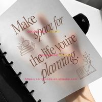 Inserts d'agenda personnalisés en vellum imprimé pour planificateur A5 A6 A7 B5, avec séparateurs transparents et 6 anneaux pour classeur à disques, idéal pour organiseur de budget