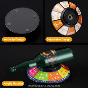 Botella de cerveza clásica Ruleta Juego de beber Botella Ruleta Juguete Botella de cerveza Juego de tocadiscos con flecha giratoria Juego de bebida de broma - Product Image 3