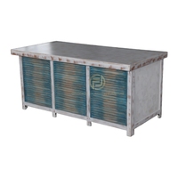 Buffet de style farmhouse avec rangement, meuble de bar à café, console avec étagères réglables