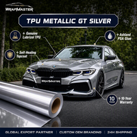 Film de protection de peinture PPF WrapMaster 1,52*15m en TPU métallisé GT Argent, anti-rayures pour carrosserie automobile, vente en gros