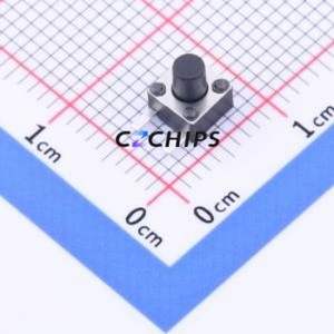 K2-1109DF-E4SW-04 Push Button Switch Through hole Component (THT) Switch Round Plunger 50mA 12V Black - Product Image 1