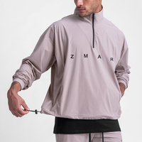 Vestes légères pour hommes Logo imprimé Sweats imperméables de haute qualité avec fermeture à glissière 1/4
