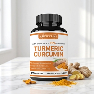 Capsules de curcuma et de curcumine pour l'équilibre général du corps et le soutien quotidien - Product Image 1