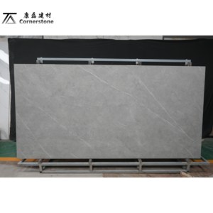 Grande Dalle 1600x3200 Carreaux Porcelanato émaillés Nouveau Gris Salon Mur Intérieur Carreaux de Porcelaine <span class=keywords><strong>Pierre</strong></span> Frittée - Product Image 1