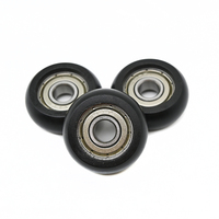 Roues de poulie durables en plastique POM revêtu de nylon 8*29*10mm 8*30*9mm 8*32*12mm 8mm 608Z 608ZZ Roues de porte coulissante Roulement en caoutchouc